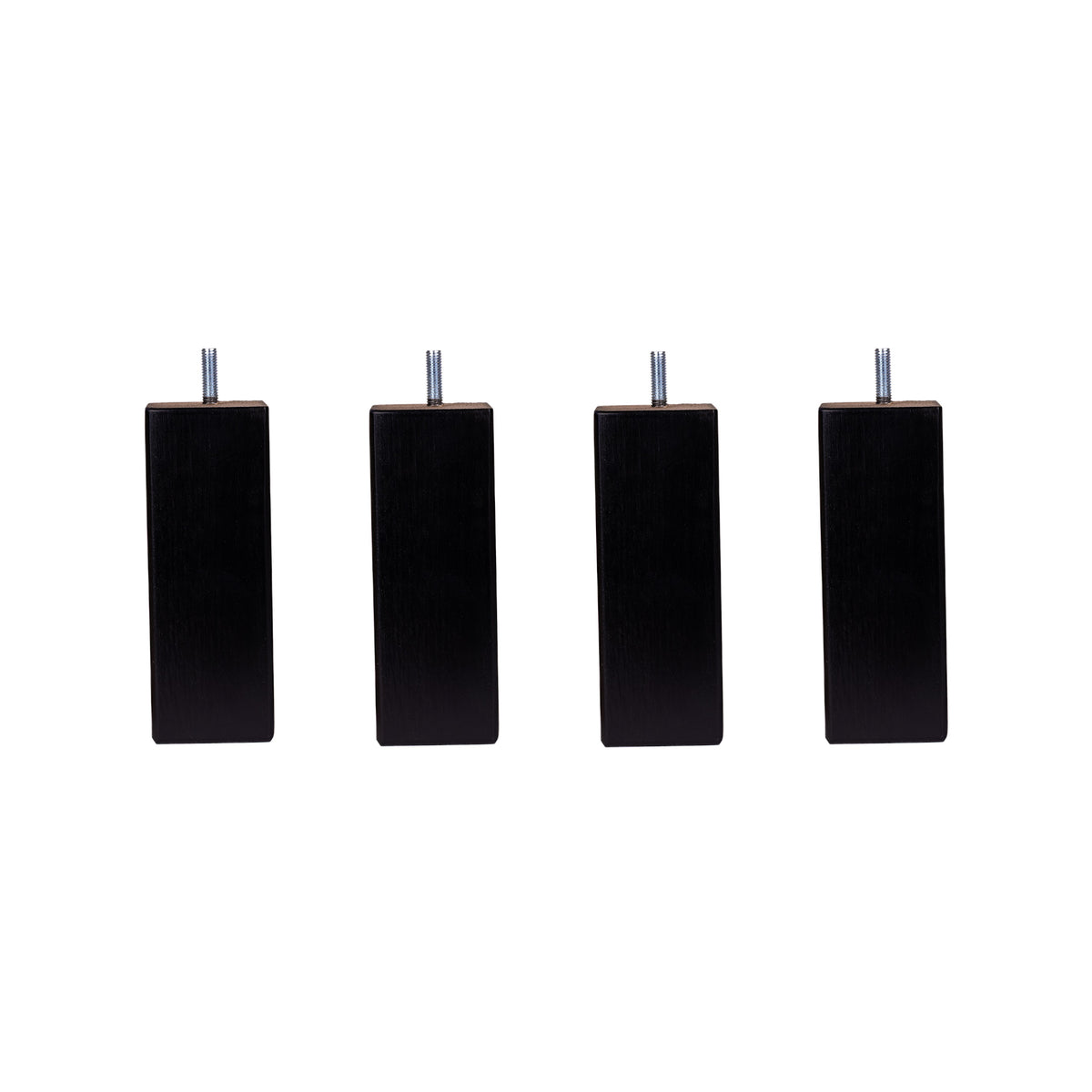 Wooden leg 150x58x58 birch black M8x30, 4pcs set