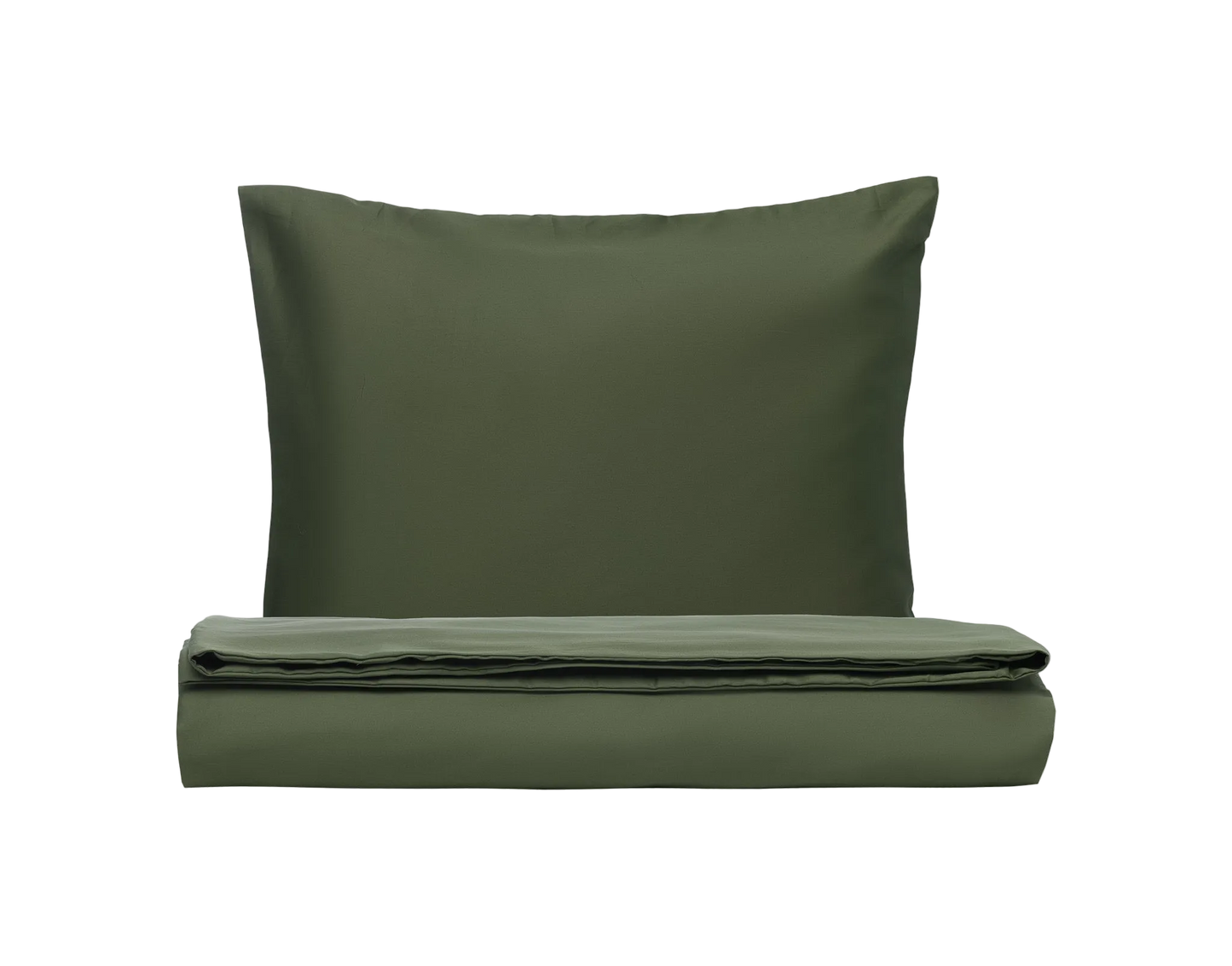WB Bedding Silky Satin voodipesukomplekt Moss Green 150x210/50x60x TC300