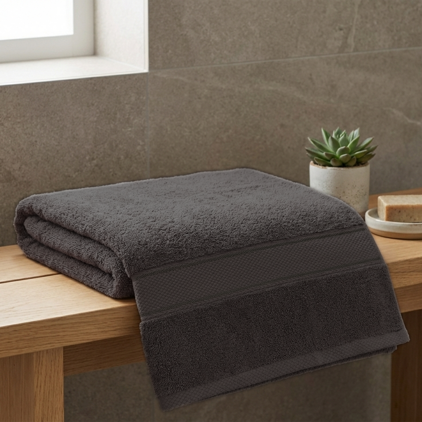 Froteerätik 70x140 puuvill 600gsm tumehall