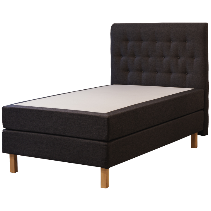 Continental bed Uni, dark grey 120x200