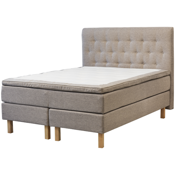 Continental bed UNI, light grey 160x200