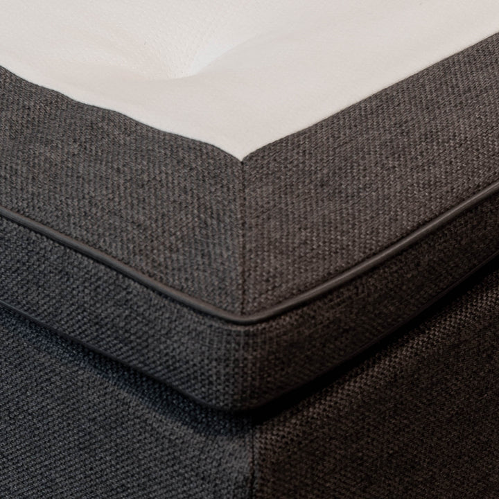 Continental bed Uni, dark grey 120x200