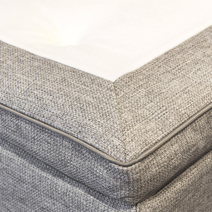 Continental bed Uni light grey 120x200