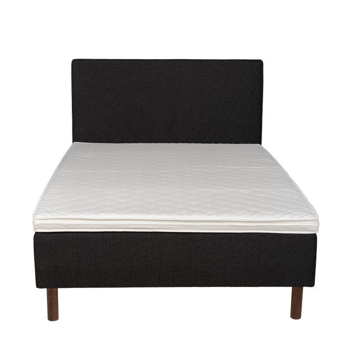 Frame bed Rahu 140x200 grey with headboard