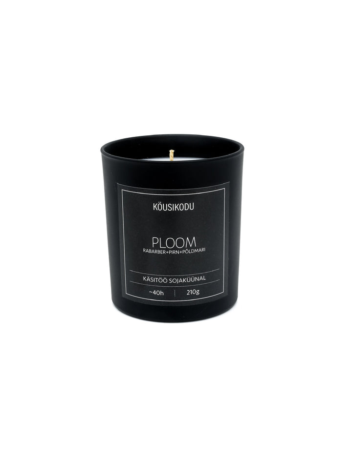 Soy Wax Candle Plum matte black 210g