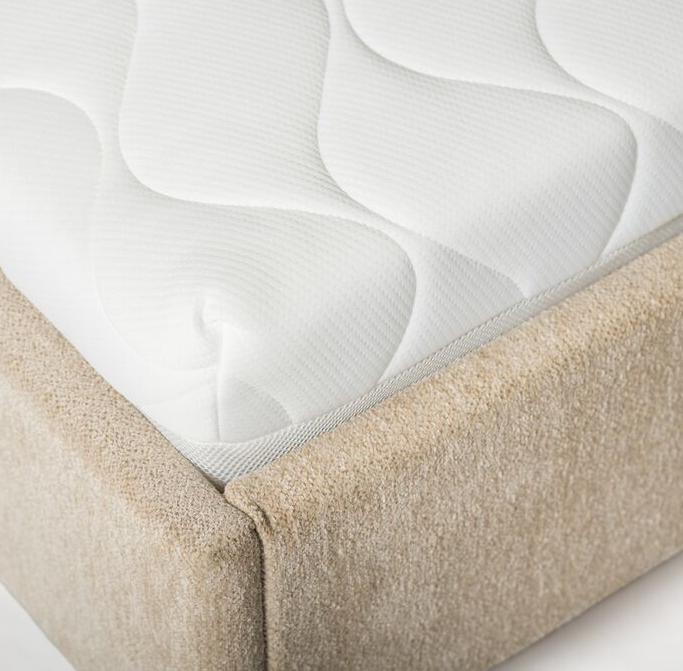 Set Upholstered Bed Frame Mira Comfort+ Raven 24 180x200