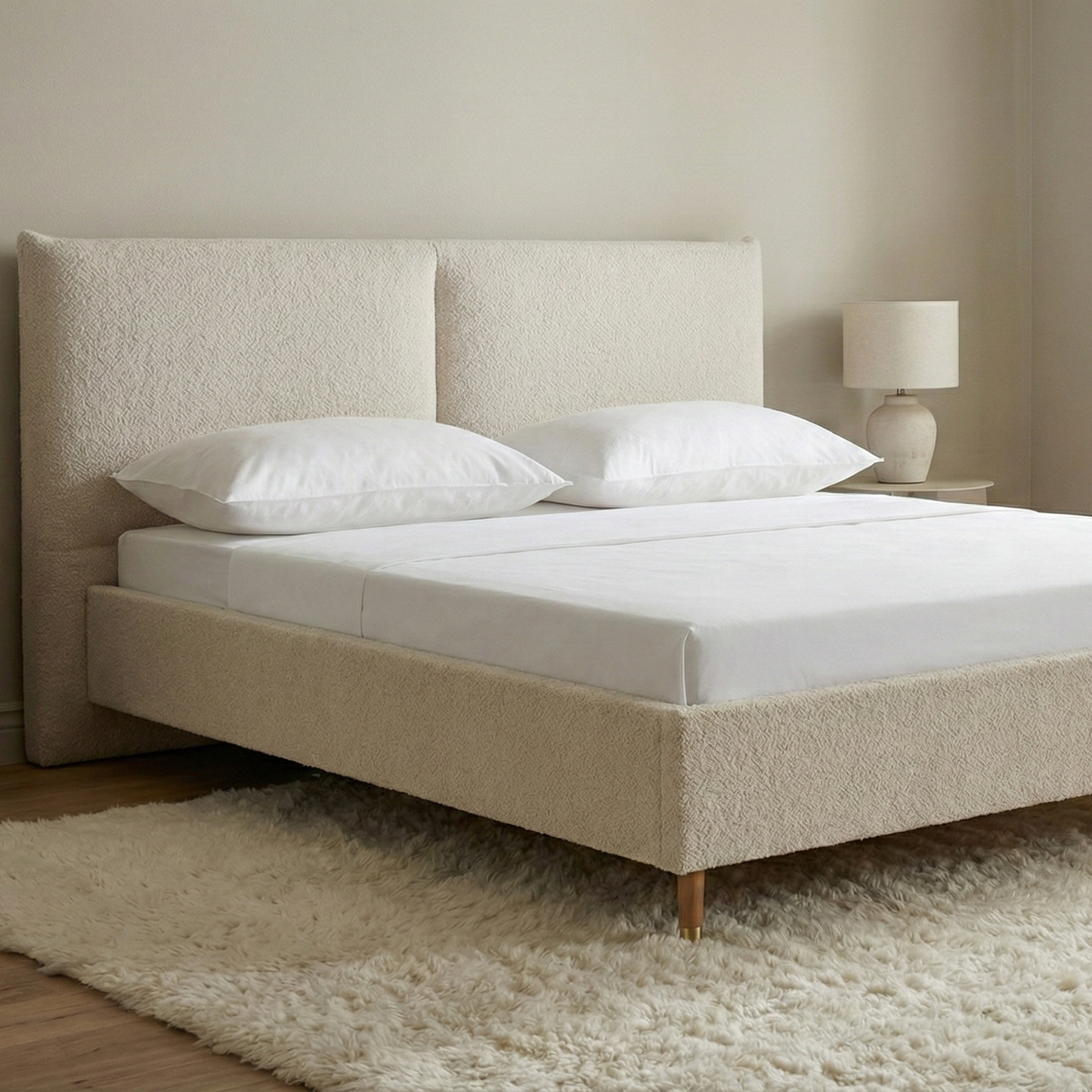 Set Upholstered Bed Frame Mira Comfort+ Raven 22 180x200