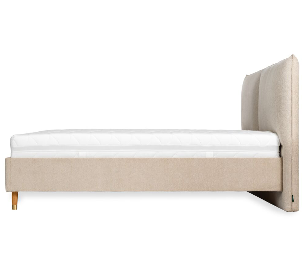 Set Upholstered Bed Frame Mira Comfort+ Raven 24 180x200