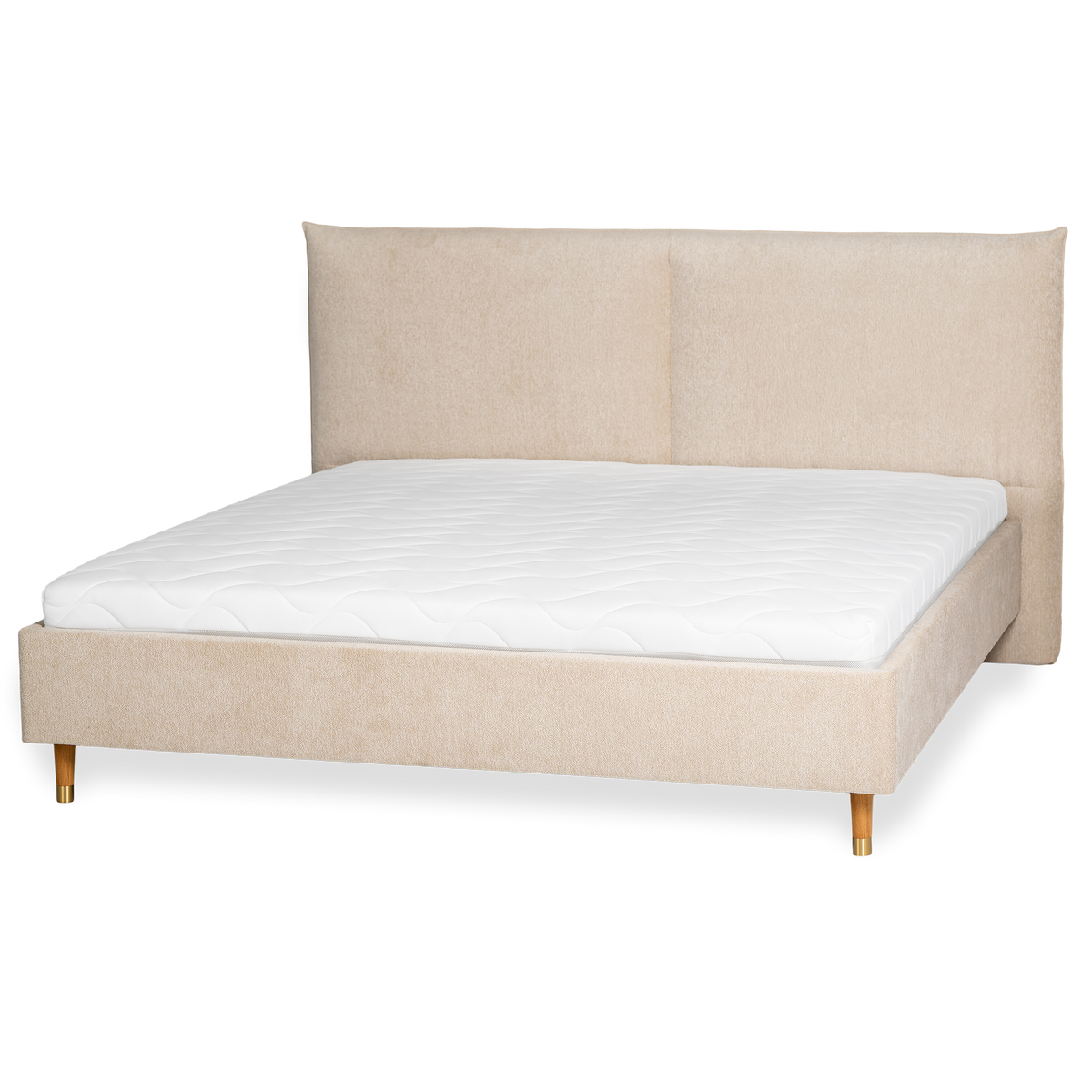 Set Upholstered Bed Frame Mira Comfort+ Raven 24 180x200