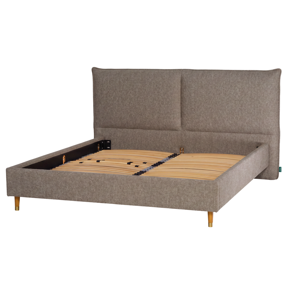 Set Upholstered Bed Frame Mira Comfort+ Raven 34 180x200