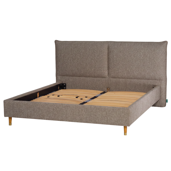 Set Upholstered Bed Frame Mira Comfort+ Raven 34 180x200