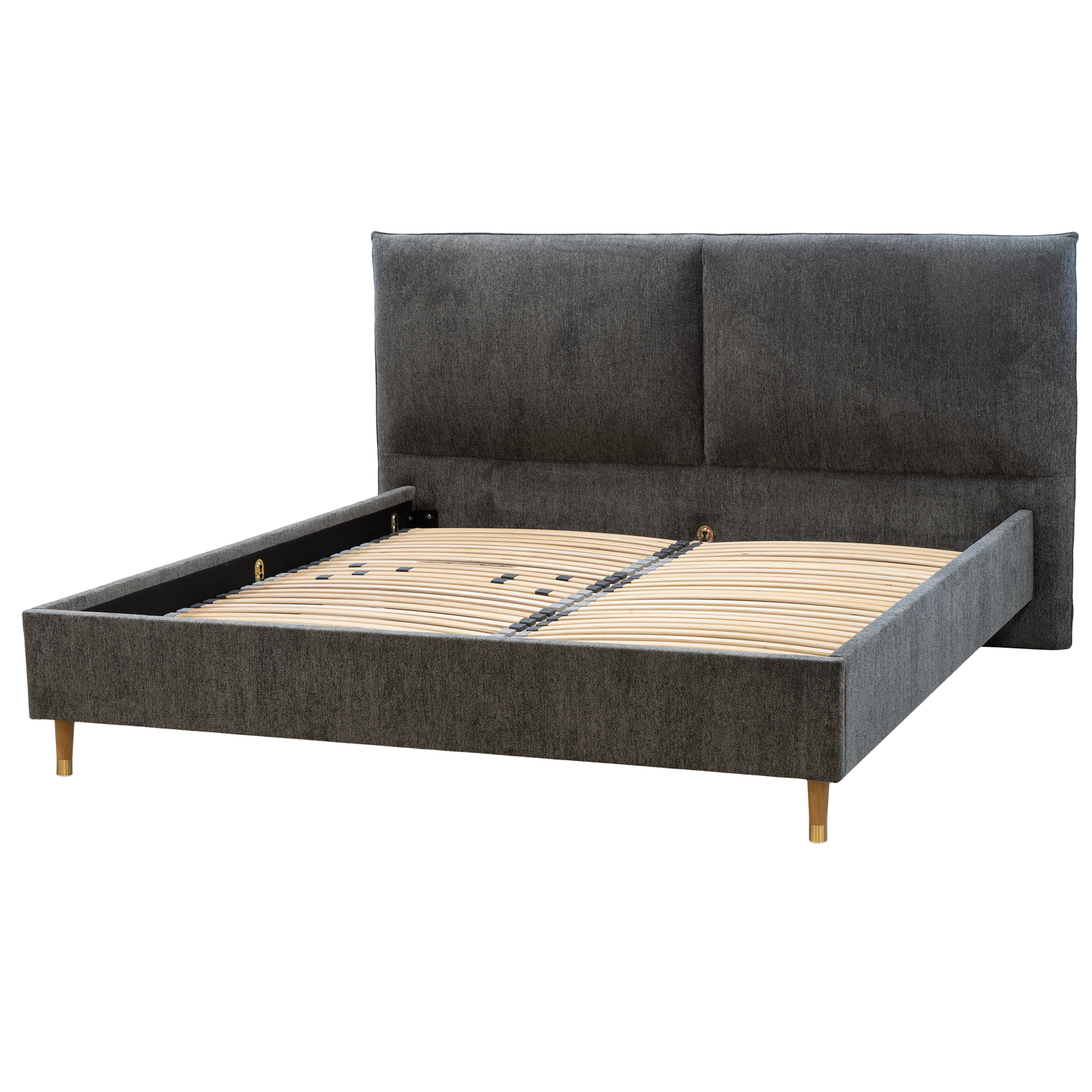 Set Upholstered Bed Frame Mira Comfort+ Raven 15 140x200