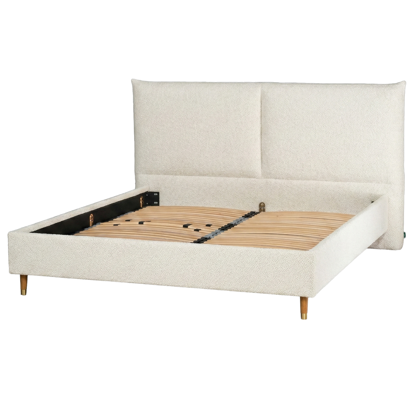 Set Upholstered Bed Frame Mira Comfort+ Raven 22 180x200