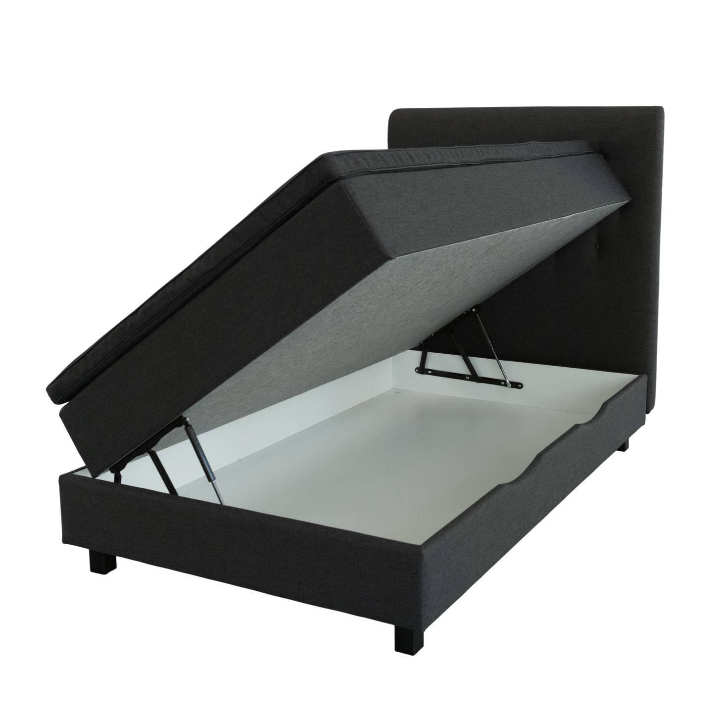 Storage bed UNI, grey 120x200