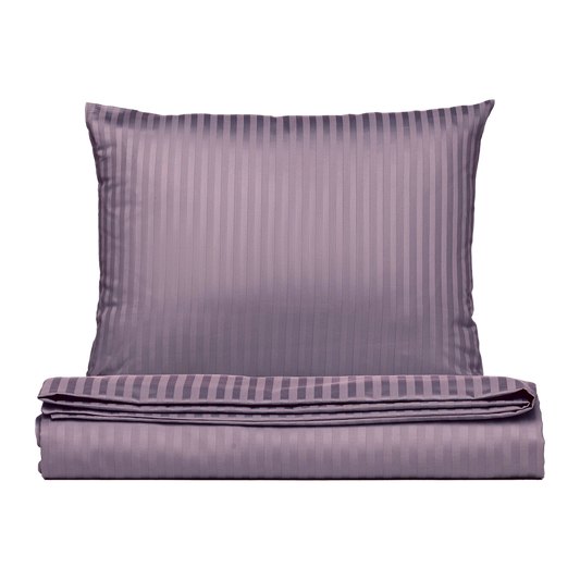 WB Bedding Set Silky Satin CO100 TC300 striped excalibur grey 120g/m2 150x210/50x60