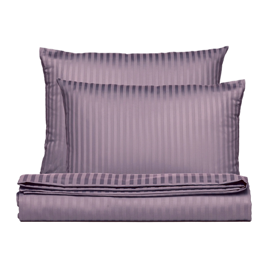 WB Bedding Set Silky Satin CO100 TC300 striped excalibur grey 120g/m2 200x220/50x60x2