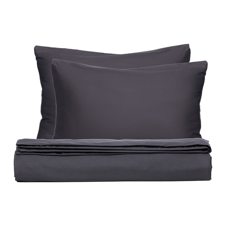 WB Bedding Set Silky Satin CO100 TC300 iron grey 120g/m2 200x220/50x60x2