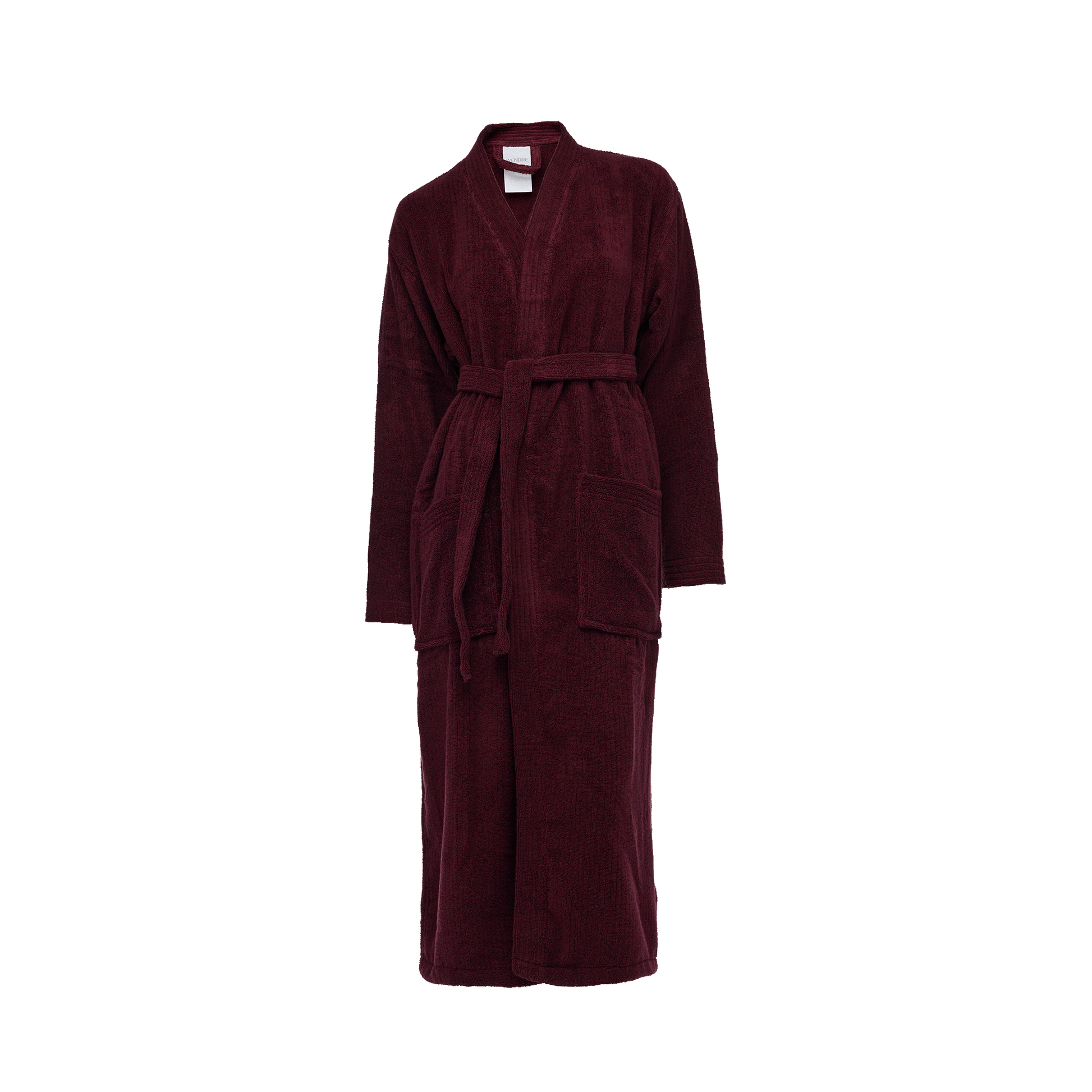 Bathrobe M/L, 100% cotton, bordeaux red – Wendre