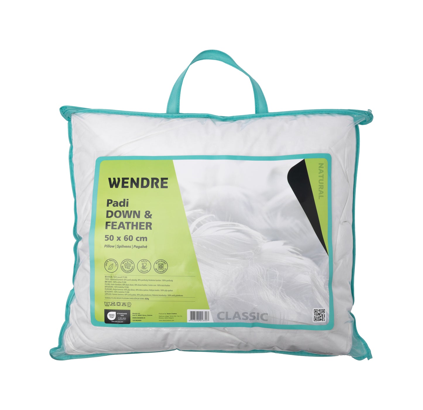 Pillow Classic Down & Feather  50x60 820g
