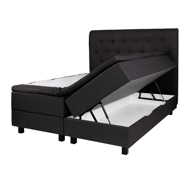 Storage bed UNI, dark grey 160x200